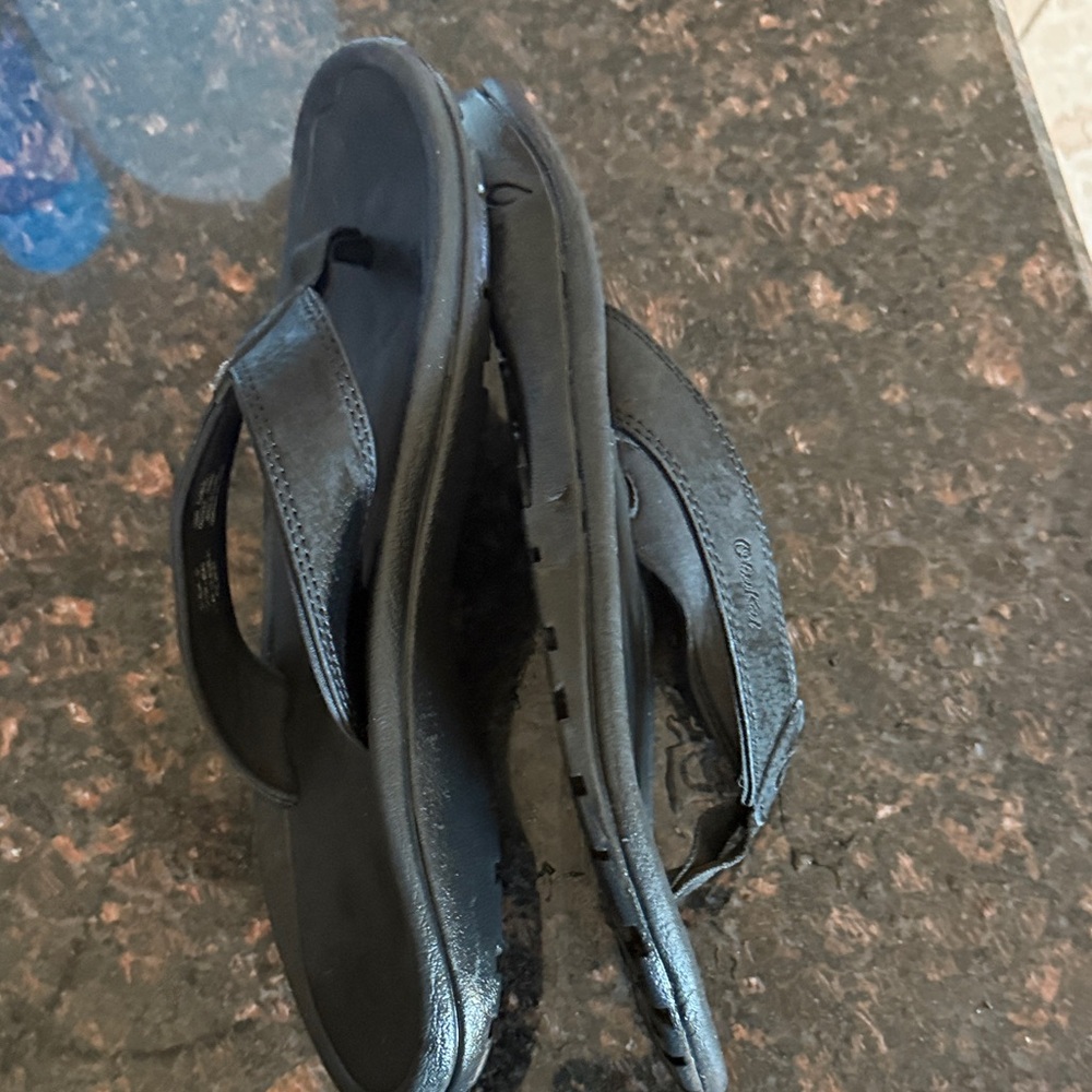 OluKai Black Men's Sandals - Picture 2 of 4